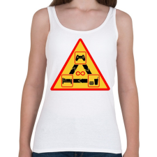 PRINTFASHION Gamer - Női atléta - Fehér női trikó