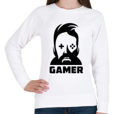 PRINTFASHION GAMER - Női pulóver - Fehér