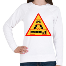 PRINTFASHION Gamer - Női pulóver - Fehér