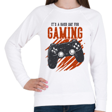 PRINTFASHION gamer - Női pulóver - Fehér női pulóver, kardigán