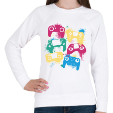 PRINTFASHION Gamer - Női pulóver - Fehér női pulóver, kardigán