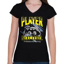 PRINTFASHION gamer - Női V-nyakú póló - Fekete női póló