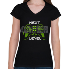 PRINTFASHION gamer - Női V-nyakú póló - Fekete női póló