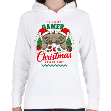 PRINTFASHION Gamer pajama (2) - Női kapucnis pulóver - Fehér női pulóver, kardigán