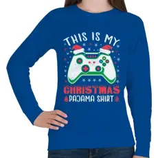 PRINTFASHION gamer pajama - Női pulóver - Királykék