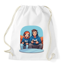 PRINTFASHION Gamer pár - Sportzsák, Tornazsák - Fehér tornazsák