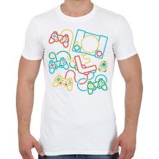 PRINTFASHION Gamer place - Férfi póló - Fehér