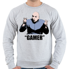 PRINTFASHION Gamer póló - Dr. Genya - Férfi pulóver - Sport szürke