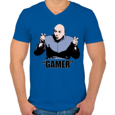 PRINTFASHION Gamer póló - Dr. Genya - Férfi V-nyakú póló - Királykék