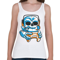 PRINTFASHION Gamer skull - koponya - Női atléta - Fehér