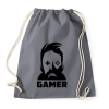 PRINTFASHION GAMER - Sportzsák, Tornazsák - Grafitszürke
