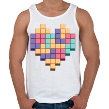 PRINTFASHION Gamer szív - Férfi atléta - Fehér atléta, trikó