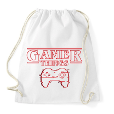 PRINTFASHION Gamer Things - Sportzsák, Tornazsák - Fehér tornazsák