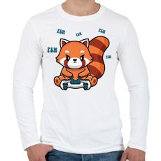 PRINTFASHION Gamer vörös panda - Férfi hosszú ujjú póló - Fehér