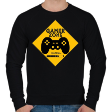 PRINTFASHION Gamer zone - Férfi pulóver - Fekete férfi pulóver, kardigán