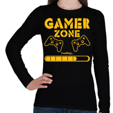 PRINTFASHION Gamer zone - Női hosszú ujjú póló - Fekete női póló