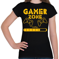 PRINTFASHION Gamer zone - Női póló - Fekete