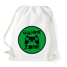 PRINTFASHION Gamer zone - Sportzsák, Tornazsák - Fehér tornazsák