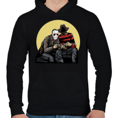 PRINTFASHION Gamerek - Férfi kapucnis pulóver - Fekete