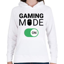 PRINTFASHION Gaming mode on! - Női kapucnis pulóver - Fehér női pulóver, kardigán