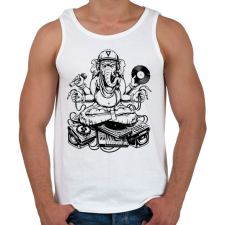 PRINTFASHION ganesha dj - Férfi atléta - Fehér atléta, trikó