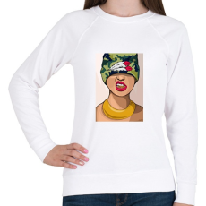 PRINTFASHION Gangsta Girl yo! - Női pulóver - Fehér