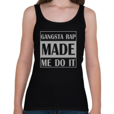 PRINTFASHION Gangsta rap - Női atléta - Fekete
