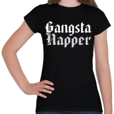 PRINTFASHION Gangsta Rapper - Női póló - Fekete