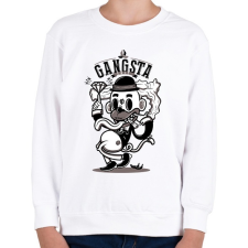 PRINTFASHION Gangsta Sh*t - Gyerek pulóver - Fehér gyerek pulóver, kardigán