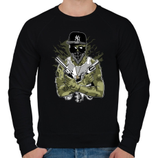 PRINTFASHION Gangsta Zombie - Férfi pulóver - Fekete