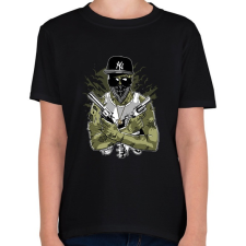 PRINTFASHION Gangsta Zombie - Gyerek póló - Fekete gyerek póló