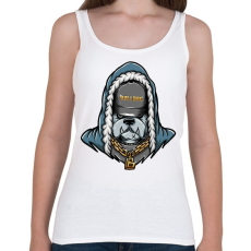PRINTFASHION Gangster Bulldog - Női atléta - Fehér