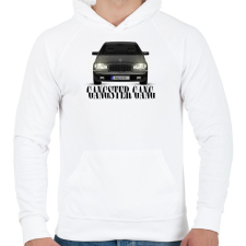 PRINTFASHION Gangster Gang - Férfi kapucnis pulóver - Fehér férfi pulóver, kardigán