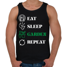PRINTFASHION Garden, repeat - Férfi atléta - Fekete