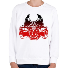 PRINTFASHION Gas Mask - Gyerek pulóver - Fehér