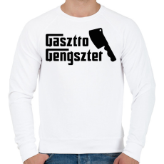 PRINTFASHION Gasztro Gengszter - Férfi pulóver - Fehér