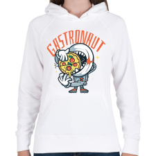 PRINTFASHION Gasztronauta - Női kapucnis pulóver - Fehér női pulóver, kardigán