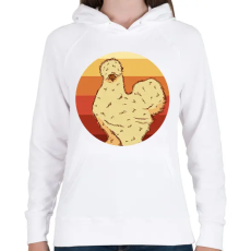 PRINTFASHION Gatyás pipi - Női kapucnis pulóver - Fehér