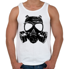 PRINTFASHION gáz maszk - Férfi atléta - Fehér atléta, trikó