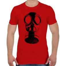 PRINTFASHION gáz maszk - Férfi póló - Piros