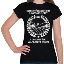 PRINTFASHION Gazdász élet - Női póló - Fekete női póló