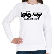 PRINTFASHION Gazdász szépe - Női pulóver - Fehér női pulóver, kardigán