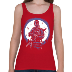 PRINTFASHION Gázmaszkos katona - Női atléta - Cseresznyepiros