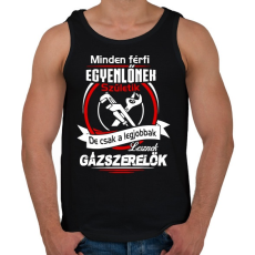 PRINTFASHION Gázszerelők - Férfi atléta - Fekete