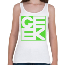 PRINTFASHION GEEK - Női atléta - Fehér női trikó