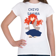 PRINTFASHION Gekkan shoujo nozaki-kun - Chiyo Sakura - Női póló - Fehér