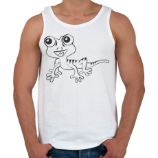 PRINTFASHION Gekkó - Férfi atléta - Fehér