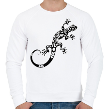 PRINTFASHION Gekkó - Férfi pulóver - Fehér férfi pulóver, kardigán