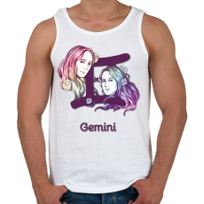 PRINTFASHION Gemini színes - Férfi atléta - Fehér