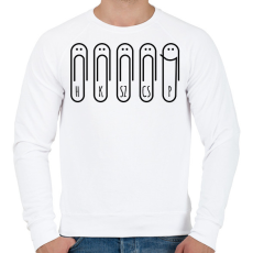 PRINTFASHION Gémkapocs péntek - Férfi pulóver - Fehér